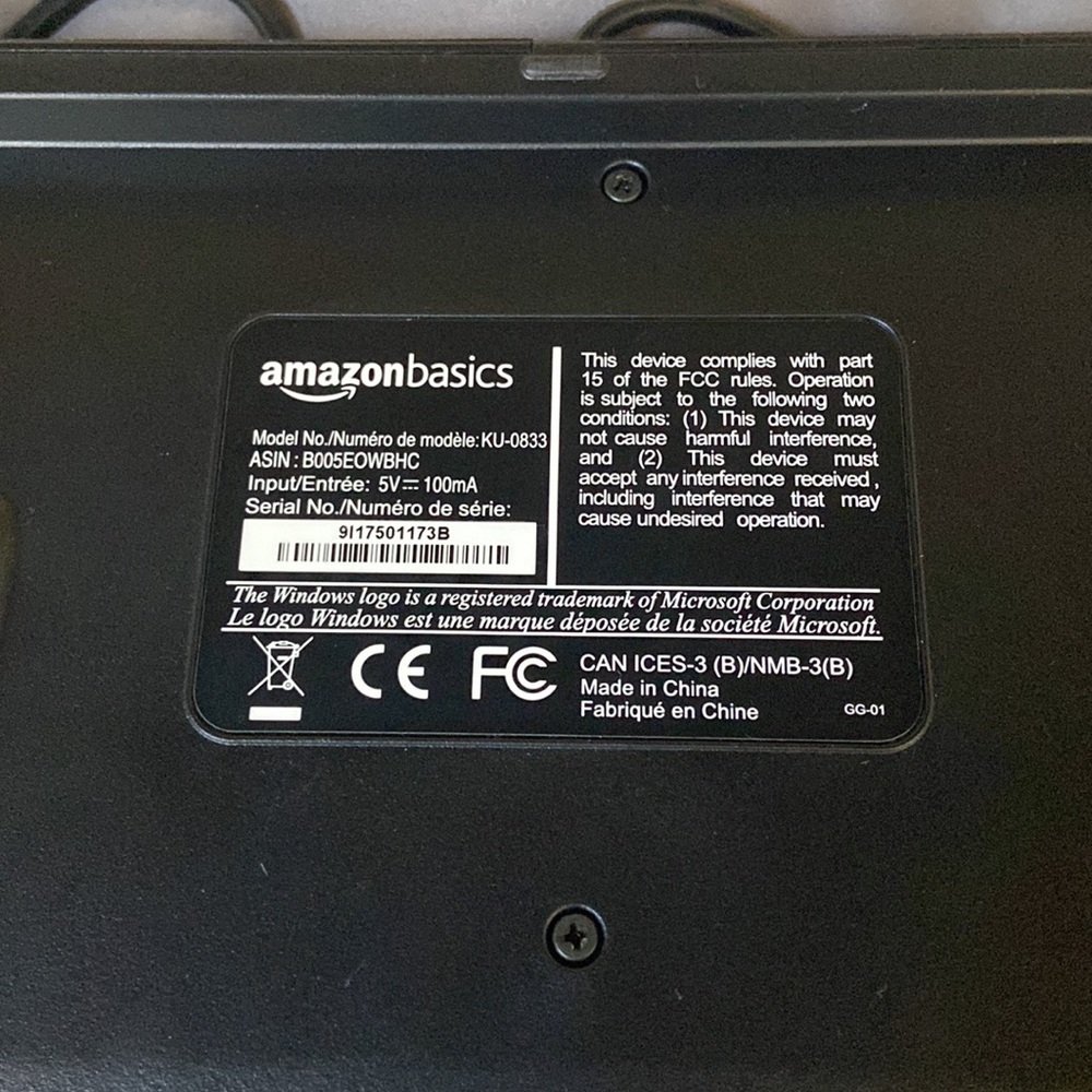 Amazon-basics Keyboard USB Connector - Picture 6 of 6
